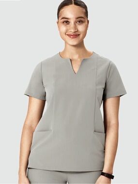 Mandala Women's Notch-Neck Medical Scrub Set Small